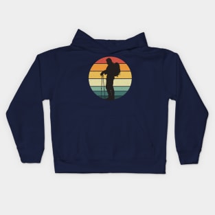 hiking vintage hiker Kids Hoodie